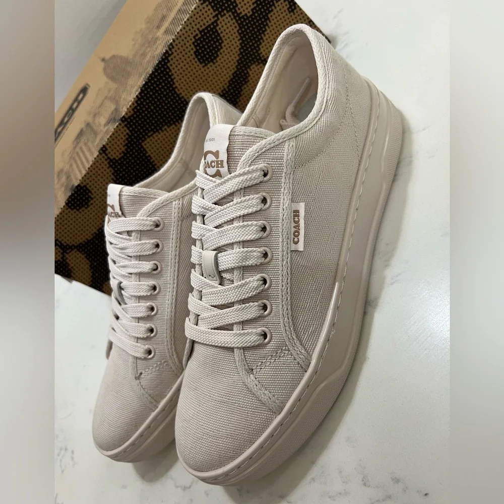 Coach Women's Sneakers in Cream - Picture 3 of 15